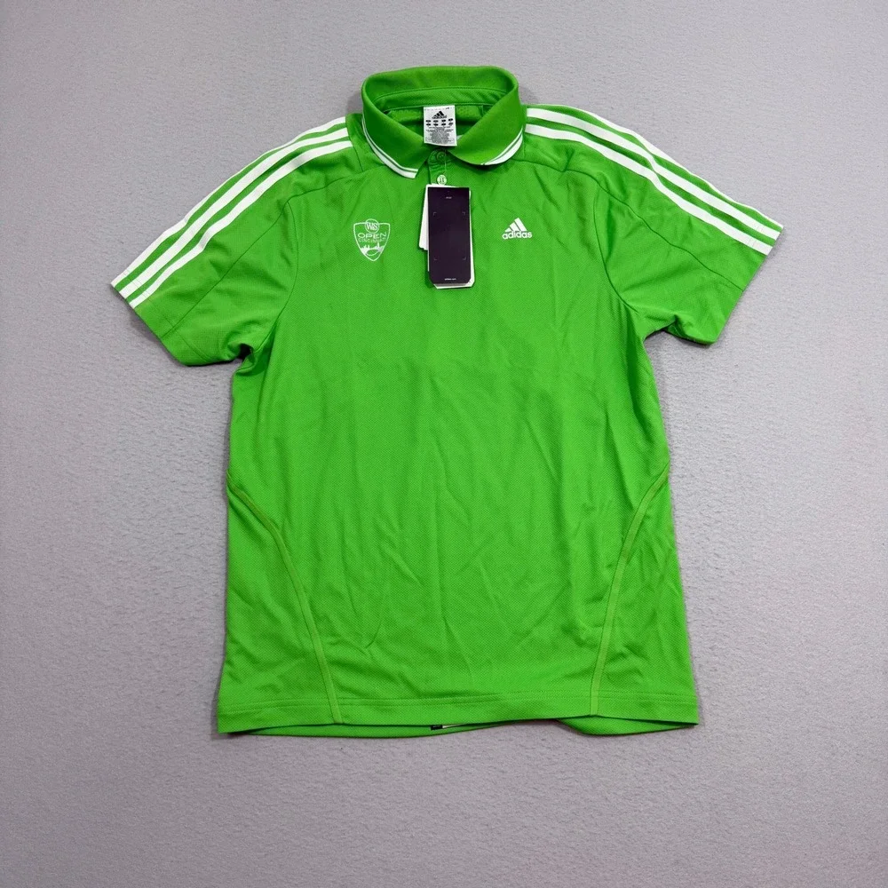 Adidas Western & Southern Open Cincinnati Tennis Polo Shirt Green Mens Small NEW